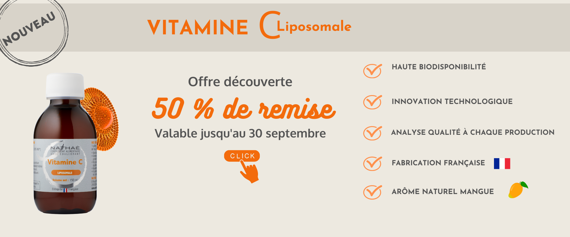 VITAMINE C LIPOSOMALE 150 ML REMISE 50%